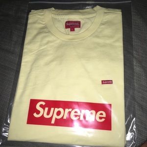 Supreme small box tee - pale yellow